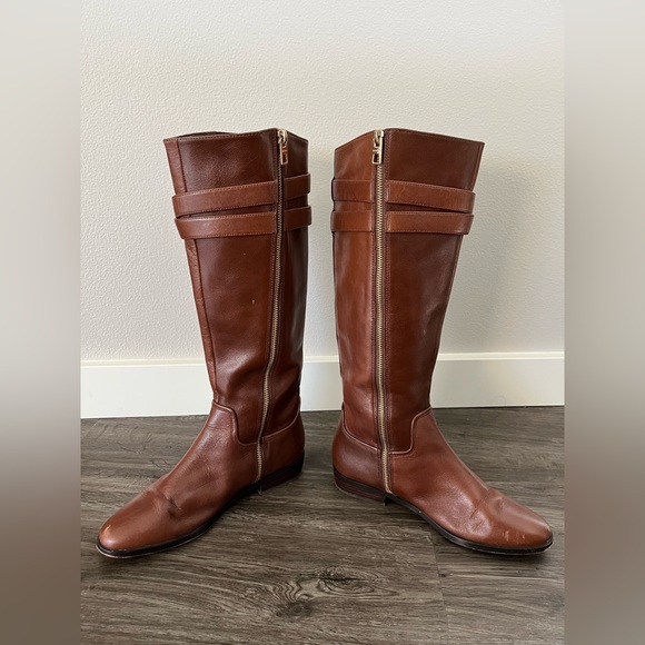 Coach Linette Brown Calf Leather Boots - Picture 5 of 10